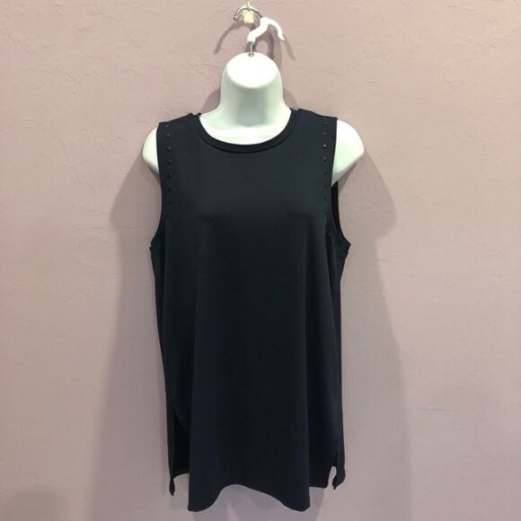 CATHERINE Sleeveless Navy Studded Tank, Size M - Picture 1 of 10